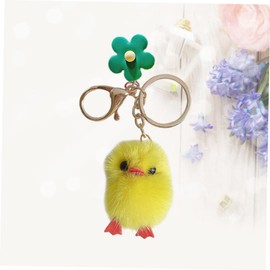 CHILDWEET Fashionable Plush Chick Keyring Keychain Pendant for Bag Car Key Holder Keyring Hanging Ornament Present Color