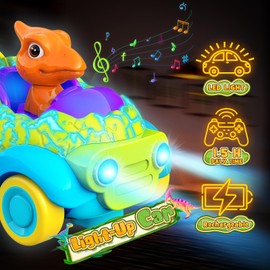 Remote Control Cars for Kids, Notique Dinosaur RC Car Toddler Toys Kids Toys Age 2 3 4 5, Dinosaur Toys for 2 3 4 5 Year Old Boys Car Toys for Boys Age 2-5 Birthday Easter Gifts