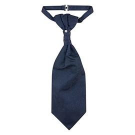 Vesuvio Napoli PreTied ASCOT Paisley NAVY BLUE Color Cravat Men's Neck Tie
