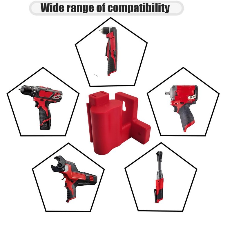 aeobdai 5 Packs Tool Holder for Milwaukee M12 Wall Mount