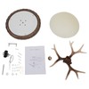 Antler Glass Semi Flush Mount Fixture Ceiling Lighting, 3-Light Bronze