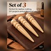 Wooden Leather Edge Burnisher – 14.5cm Grooved Slicker