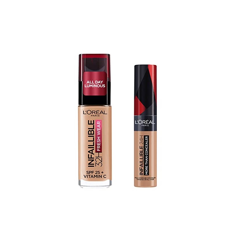 L'Oreal Paris, Infallible Kit Base De Maquillaje Y Corrector