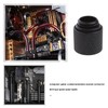 YINETTECH 4pcs G1/4 Black Water Cooling Extension Adapter 15mm Brass