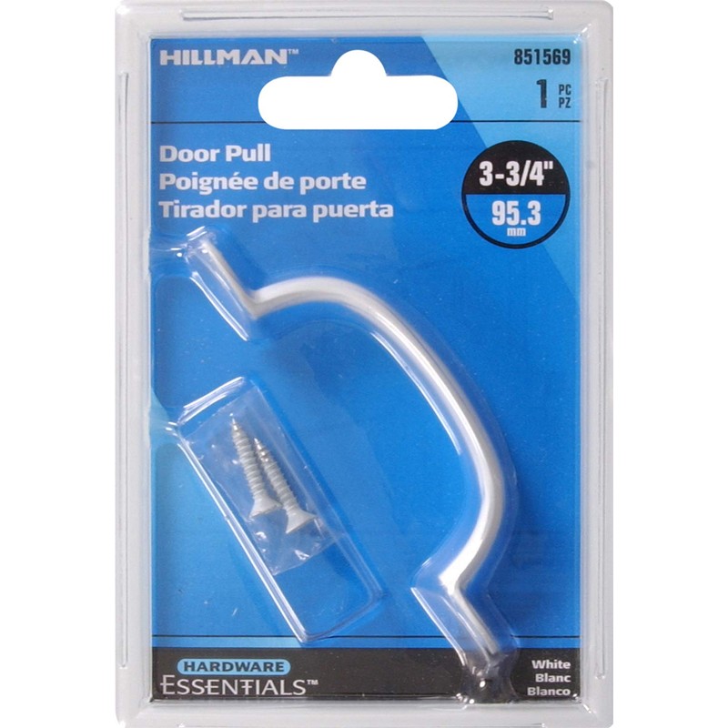 Hardware Essentials Utility Pull White Coating 3-3/4" 851569