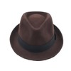 Decentron Men's Wool Felt Winter Hat Short Brim Fedora Hat