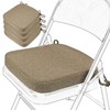 SINOSSO Memory Foam Chair Cushions for Folding Chairs 4 Pack,