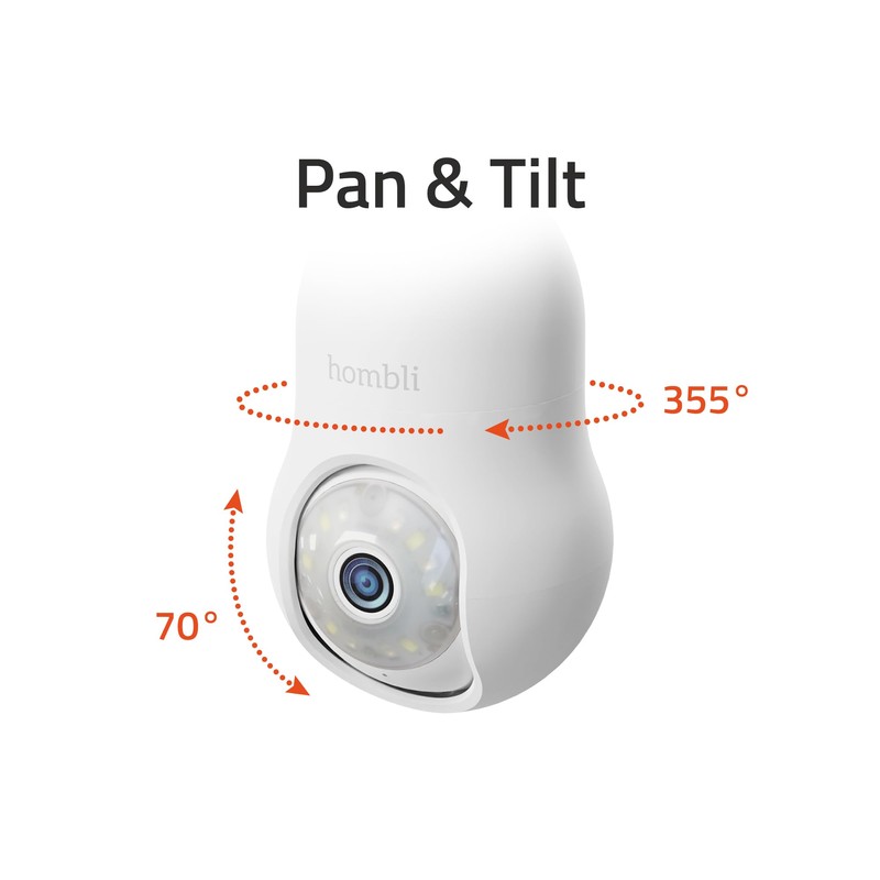 Hombli 2K QHD Outdoor Security Camera | E27 Bulb Socket