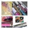 KFMX 6 Sombras Pegamento Hojuelas Glitter Colores Ojos Y Cuerpo