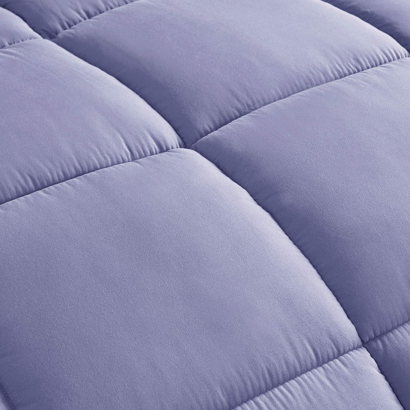 Chezmoi Collection 3-Piece Down Alternative Comforter Set (Oversized King, Lavender)
