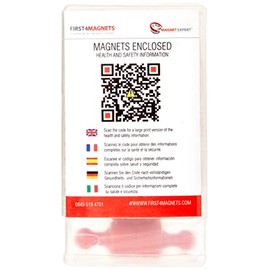 Red Skittle Magnet for Fridge, Office, Whiteboard, Noticeboard, Filing Cabinet - 12mm dia x 21mm tall - Pack of 12