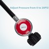 SHINESTAR 0-20 PSI Adjustable Propane Regulator and Hose with Brass