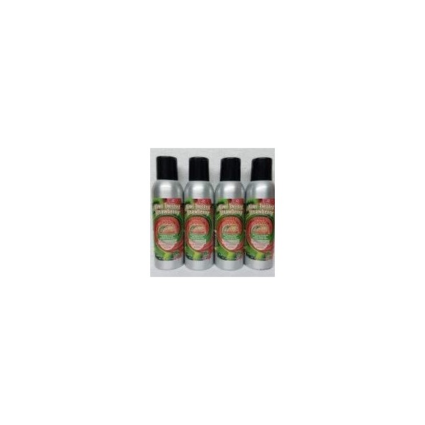 Smoke Odor Exterminator 198 gm/ 7 oz Large Spray Kiwi Twisted Strawberry Set of Four Cans.