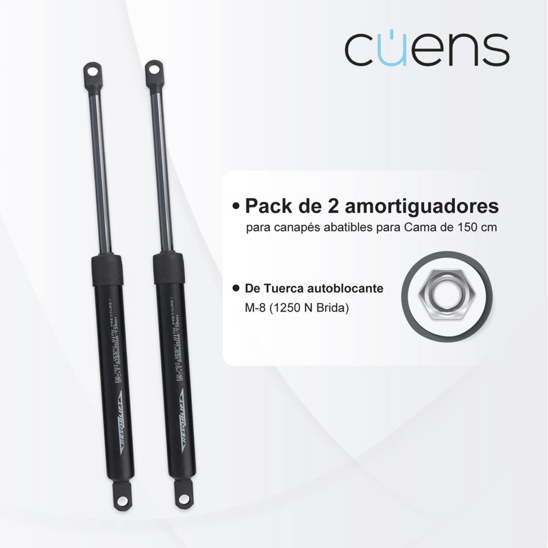 Cuens Set of 2 Gas Springs or Shock Absorbers for