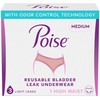 Poise Washable Adult Incontinence Underwear for Women, Reusable, Light Absorbency,