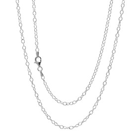 Treasure Bay 2.7mm Sterling Silver Belcher Chain Necklace for Men & Women | 925 Silver Italian-Made Chain Available in Multiple Lengths – Gift Boxed (22 In)