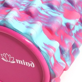Body & Mind® fascia roller massage roller fitness roller sports roller therapy roller; Fascia training on the upper body, neck, back, legs, calves and all other muscle groups; 33x14.5cm; Pink-Blue