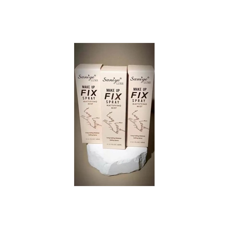 Fijador De Maquillaje Saniye Luxe 60ml Larga Duración.