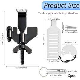 LuyoNova Türschloss,5 Stücke Reiseschloss Schlossriegel Tragbares Türschloss Türsicherung Einbruchschutz Sicherheitsschloss Wohnungstür,Door Lock Without Drill für Schule Zuhause Hotel Frauen Reisen