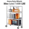 Besitu 5 inches Stem Casters for Wire Shelving Racks, Heavy