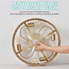 Rattan Ceiling Fans with Light and Remote, Boho Fandelier Ceiling