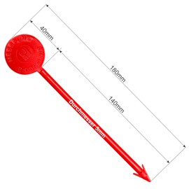 intervisio Screed Measuring Points, 30 Pieces, Flexible, Screed Measuring Point with Barbed Measuring Points, Screed Measuring Point for Setting Up a Measuring Point