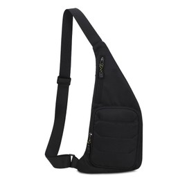 FANDARE Ultralight Chest Bag Sling Bag Men Women Bum Bag Shoulder Bag Crossover Daypacks for Outdoor Travel Camping Hiking Backpacks Crossbody Pack, Black (black B), Sling