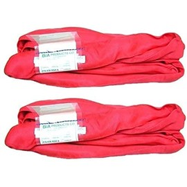 Qty. 2, BA Products 38-RSR-6-x2, 6' Red Round Sling/Endless Loop for Wrecker, Tow Truck, Crane, Lifting Strap