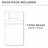 Yorkshire Bedding Single Flat Sheet 100% Egyptian Cotton 200 Thread