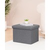 B FSOBEIIALEO Folding Storage Ottoman Cube Linen Ottomans for Living