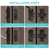 4 Pcs 180 Degree Flip Sliding Barn Door Lock Black