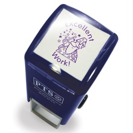 Excellent Work Wizard Pre Inked School Teachers Positive Praise Feedback Marking Stamper Stamp 25mm Primary Teaching Services (Purple)