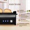 Long Slot Toaster 2 Slice,Cancel Reheat Defrost Functions,Removable Crumb Tray,6