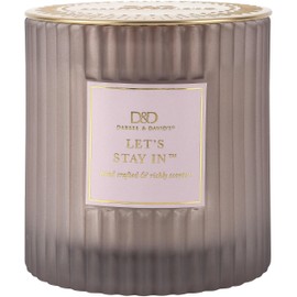 Darsee & David's, Let's Stay in Ribbed Candle, 10 Ounces