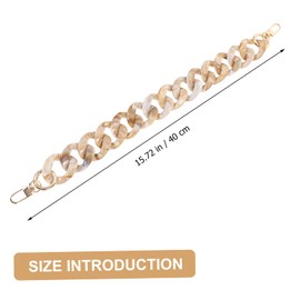 STOBOK Resin Bag Chain Durable Handbag Chain Bag Chain Make Yourself Black Handbag Purse Handbag Chain Made of Acrylic Replacement Bag Chain Removable Decorate, As Shown