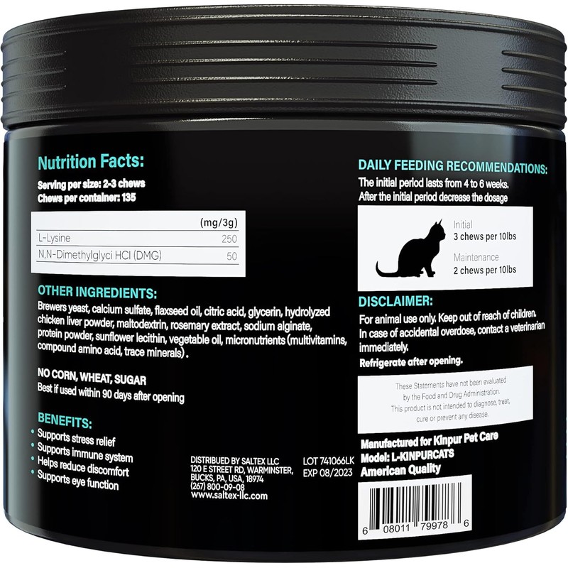 Lysine Cat Treats – Immune Support for Cats – Promotes