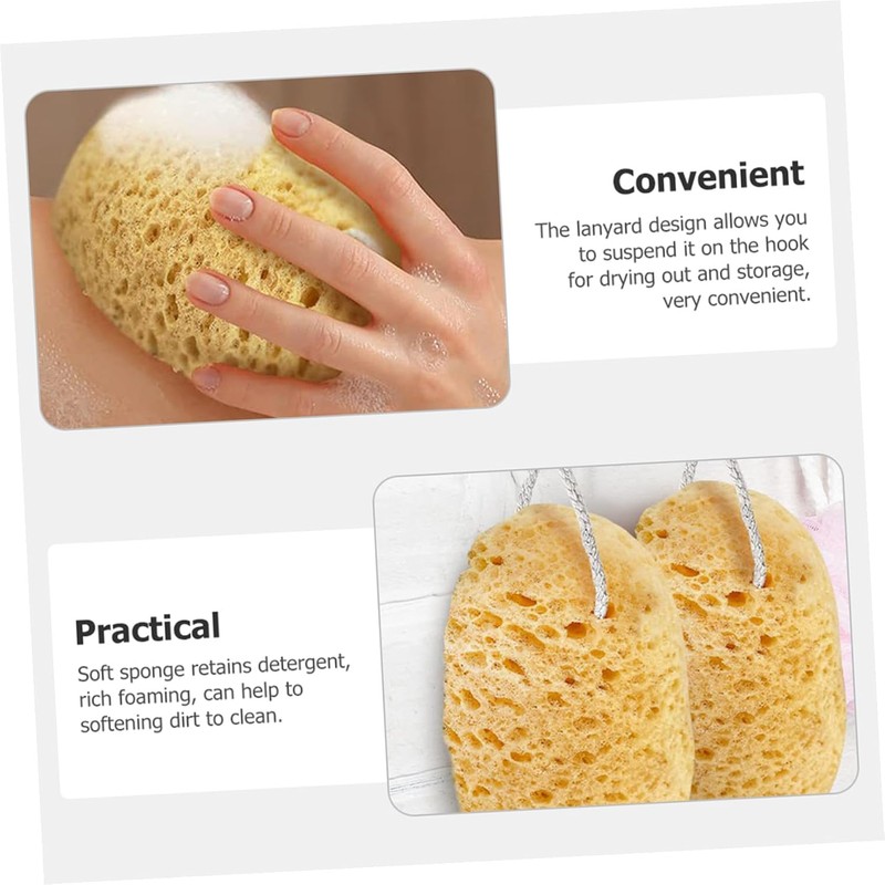 TOPPERFUN Esponjas Exfoliantes para Baño 2 Piezas, Esponja Corporal Diseño
