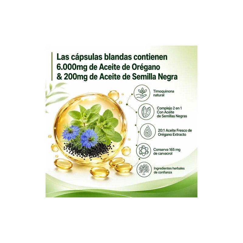 Nutrajoy Aceite Orégano 6000mg 150 Cápsulas Carvacrol