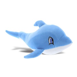DolliBu Blue Dolphin Baby Soft Plush Toy, Newborn Babies First Stuffed Animal Cuddle & Snuggle Toys, Toddler's Huggable Best Buddy - 11.75 Inch