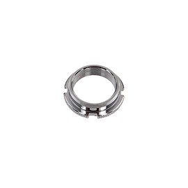 Locknut on steering bearing - chrome-plated - 4 grooves + knurled - old version - SR1, SR2, KR50, bird series
