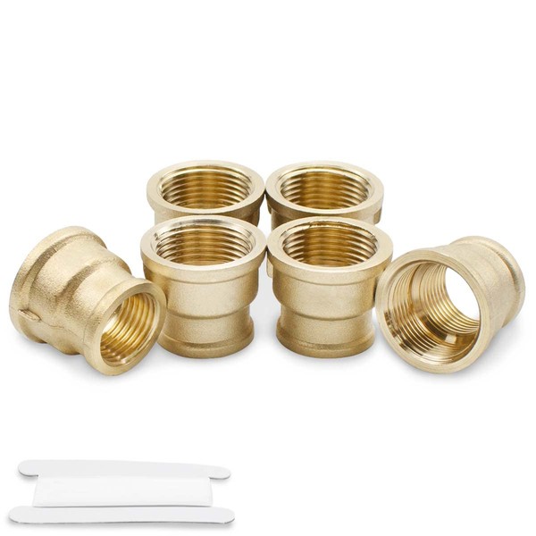 Bwintech 6 Pcs 1/2" Female to 3/4" Female BSP Thread