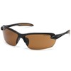 Carhartt Spokane Lightweight Half-Frame Safety Glasses, Black Frame, Sandstone Bronze