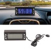 12V Digital Car Thermometer Vehicle Clock LCD Temperature Meter with