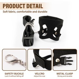 Swirge 3Pcs Rat Harness and Leash, Small Animal Training Walking Vest Leash Adjustable Traction Rope Strap for Squirrel Gerbil Chinchilla Rat (Black)