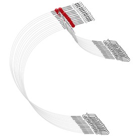 Luroad Fishing Wire Leader Fishing Rigs Nylon-Coated Lines with Swivels Snap Beads Stainless Steel Hooks Crimps Saltwater Freshwater for Fishing Lovers Angler (‎H.1 Arm-Red-12pcs)