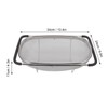 Over The Sink Colander Stainless Steel Telescopic Strainer Basket Rubber