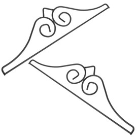 Kisangel Garden Flag Wall Hanger, 2Pcs Metal Garden Flag Hanger Garden Banner Holder for Garden Lawn Porch Wall