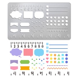 UNICRAFTALE Metal Stencils for Craft Wood Burning Journal Stencil Stainless Steel Reusable Line and Lists Template Dialogue Boxes Wood Carving Template for Scrapbooking Decorative