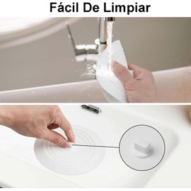 6 Piezas Tapones De Silicona para Desagüe De Piso - Tapón de Silicona con Ventosa,Tapones De Drenaje De Gel De Sílice, Filtro, Protectores de Drenaje para el Hogar（Blanco） (11 * 11cm)