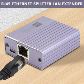 Ethernet Splitter - Ethernet Splitter 1 to 4 - High Speed Gigabit Router Adapter Low-Latency Accessories for Library PC Camera TV Box Home Living Room